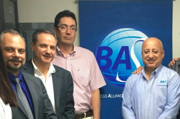 El Sr. Carlos Ochoa en su visita a las oficinas de World BASC Organization en Miami y reuniones del Comité Técnico. 2016.
