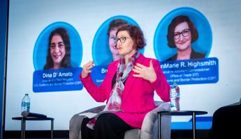 AnnMarie R. Highsmith during the Panel: The Threat of Forced Labor in the Supply Chain.